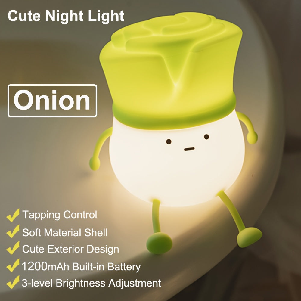 1pc Cute Chick Night Light, 1200mAh Battery LED Bedside Lights, Tapping Control, 3-level Brightness Adjustable, 30 Minute Timer, Great Gift for Birthdays Christmas for Family Friends