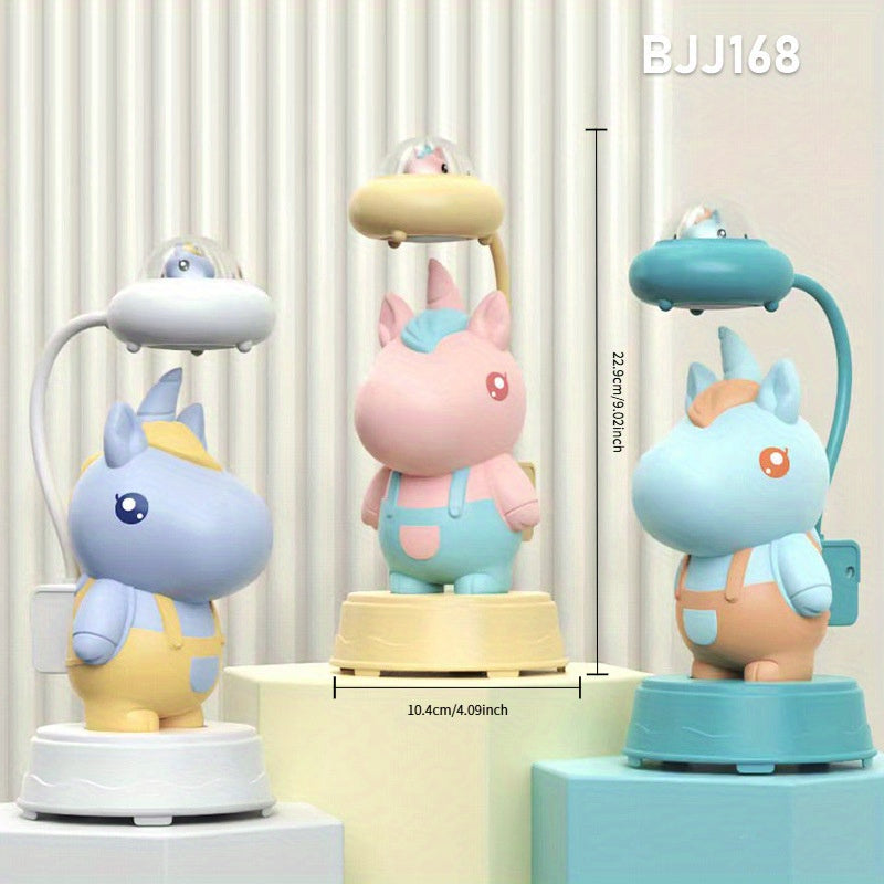 2025 new cartoon cute pet with pencil sharpener desk lamp creative desktop ornament desk lamp writing lamp reading lamp