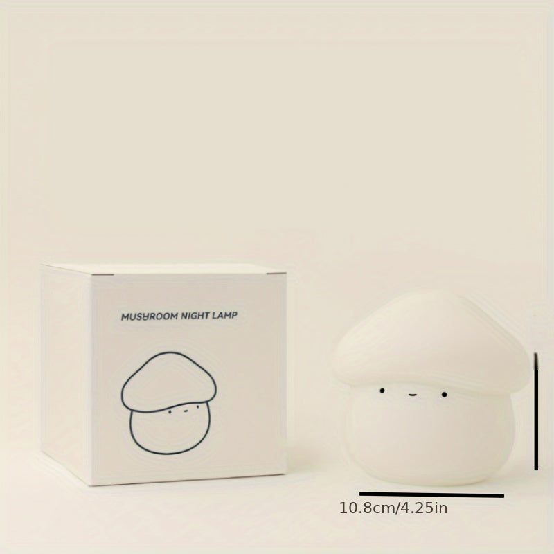 Rechargeable Touch Control Mushroom LED Night Light - Table Lamp for Home & Outdoor Use