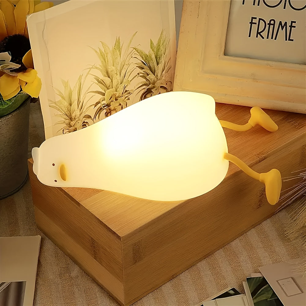 Duck Bedroom cartoon creative silicone pat light bedside light sleep night light