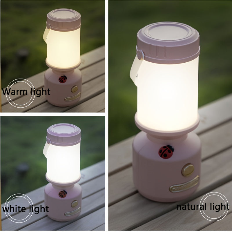 Ladybug Creative Lighting Bedside Reading Lamp, Emergency Light, Portable Charging Sleep LED Night Light, Reading Lamp, Portable Study Lamp For Dormitory