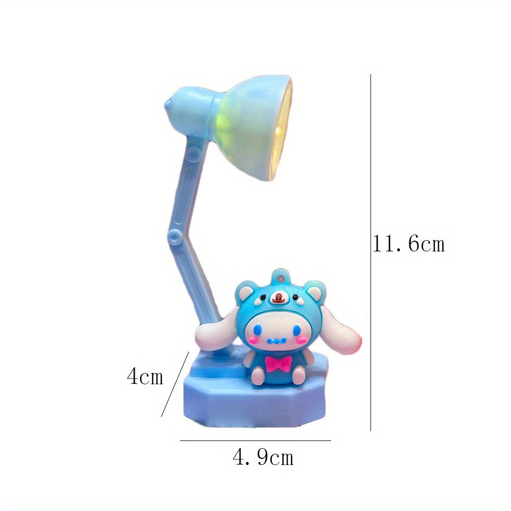 Sanrio for kuromi & Jade Guigou 3D Doll Desk Lamp - Cute Mini Creative Reading Light with Eye Protection, No Electricity Needed, Durable Plastic Fantasy-Themed Decor for Living Room, Halloween & Christmas Gift, Cute Desk Lamp, Playful Design, Quality