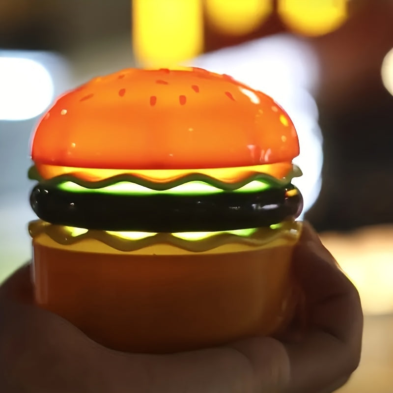 1pc Hamburger Night Light -Unique Reading & Ambient Light -Ideal Bedroom Decor & Educational Gift For Parties, Christmas, Halloween