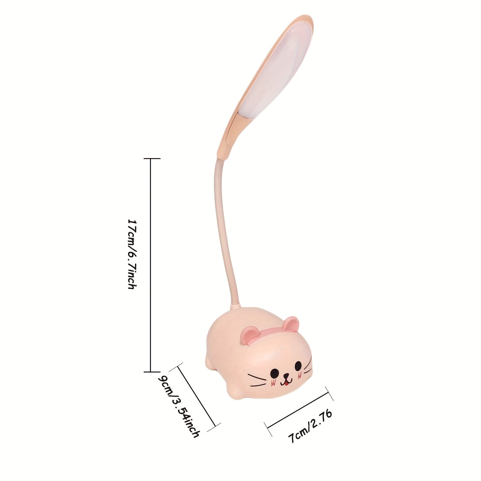 LED Night Light Lamp, Mini Cat Table Lamp, Portable LED Night Light, Cute Desk Lamp, Foldable USB Rechargeable Reading Light For Bedroom