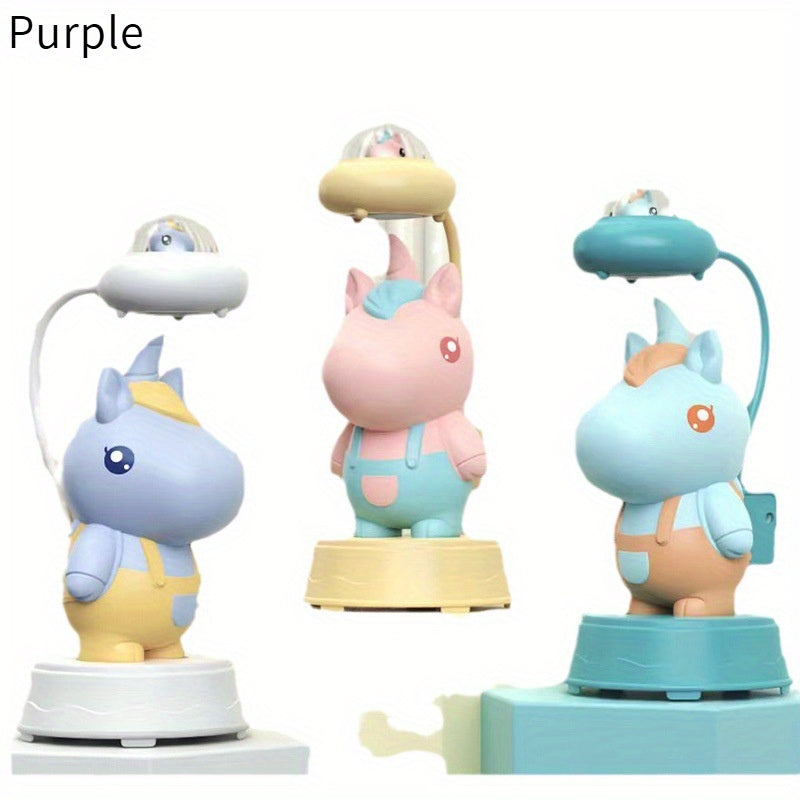 2025 new cartoon cute pet with pencil sharpener desk lamp creative desktop ornament desk lamp writing lamp reading lamp