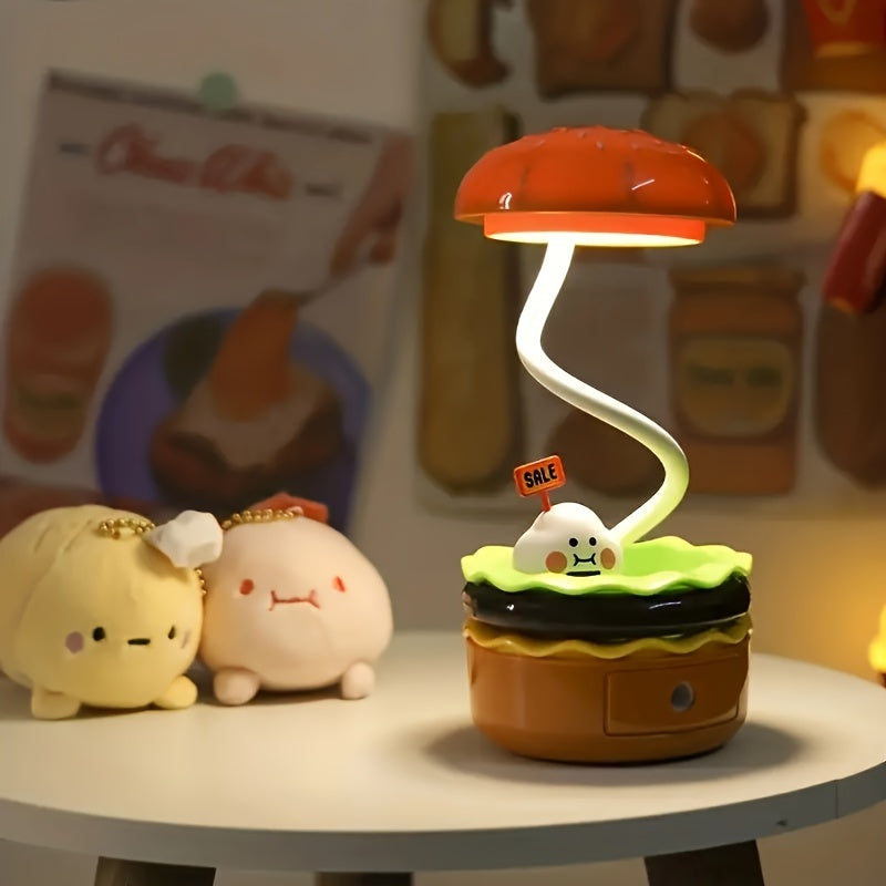 1pc Hamburger Night Light -Unique Reading & Ambient Light -Ideal Bedroom Decor & Educational Gift For Parties, Christmas, Halloween