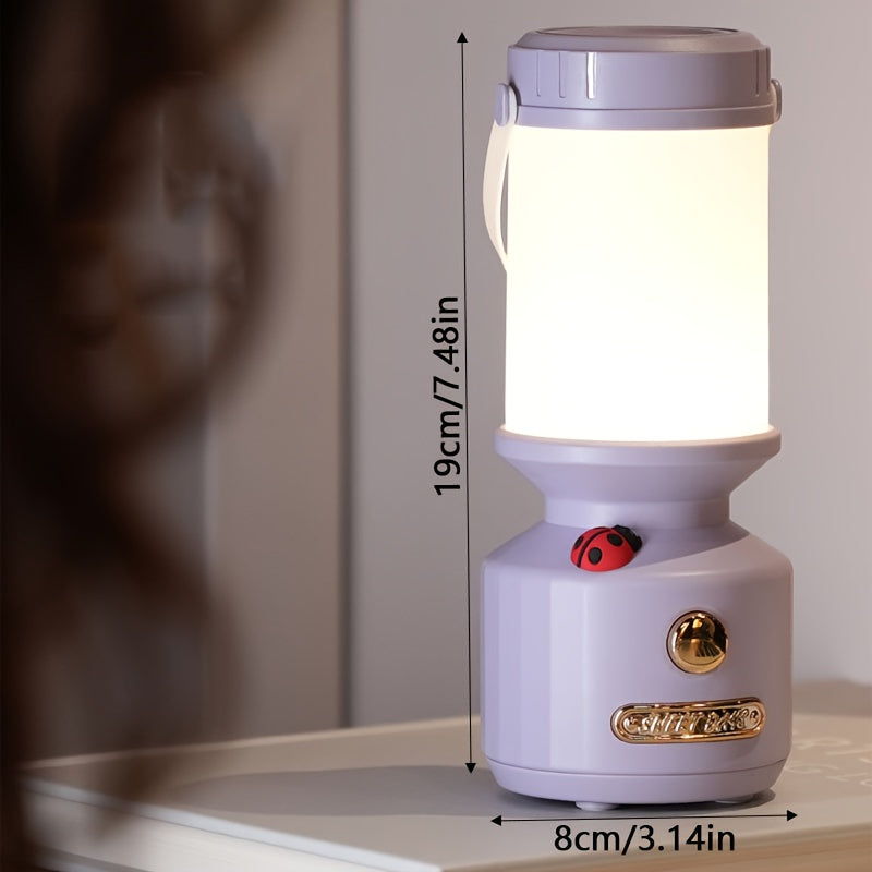 Ladybug Creative Lighting Bedside Reading Lamp, Emergency Light, Portable Charging Sleep LED Night Light, Reading Lamp, Portable Study Lamp For Dormitory