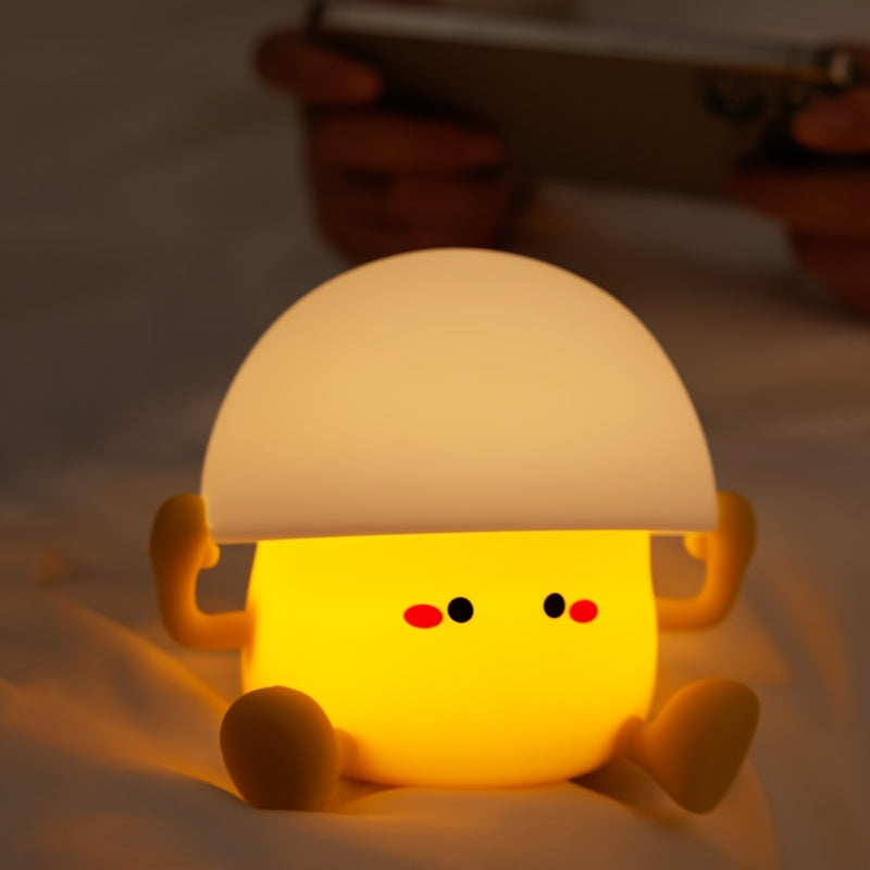 Cute Egg Yolk Night Light, Three Brightness Adjustable, Birthday Christmas Gift, USB Power Supply, for Bedroom Living Room Study Room