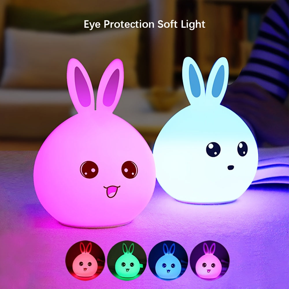 Shenzhi Tech Musical Bunny Night Light, Soft Light for Eyes, Multi-color Adjustable, USB Fast Charging