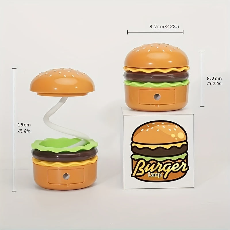 1pc Hamburger Night Light -Unique Reading & Ambient Light -Ideal Bedroom Decor & Educational Gift For Parties, Christmas, Halloween