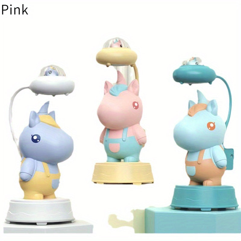 2025 new cartoon cute pet with pencil sharpener desk lamp creative desktop ornament desk lamp writing lamp reading lamp