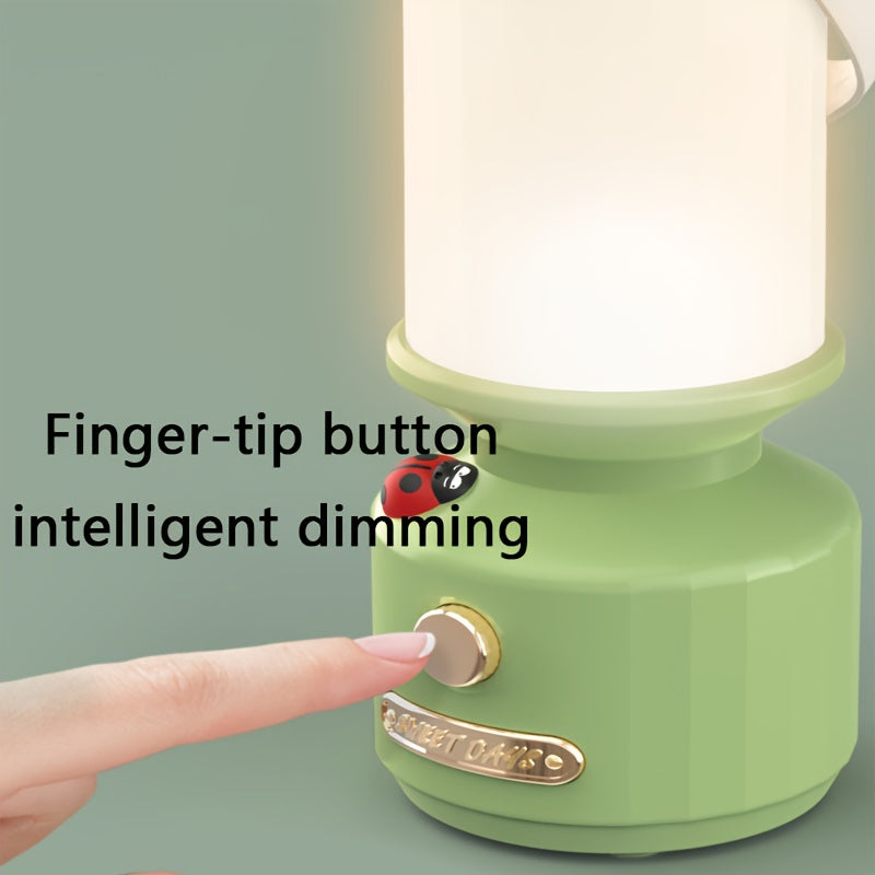 Ladybug Creative Lighting Bedside Reading Lamp, Emergency Light, Portable Charging Sleep LED Night Light, Reading Lamp, Portable Study Lamp For Dormitory