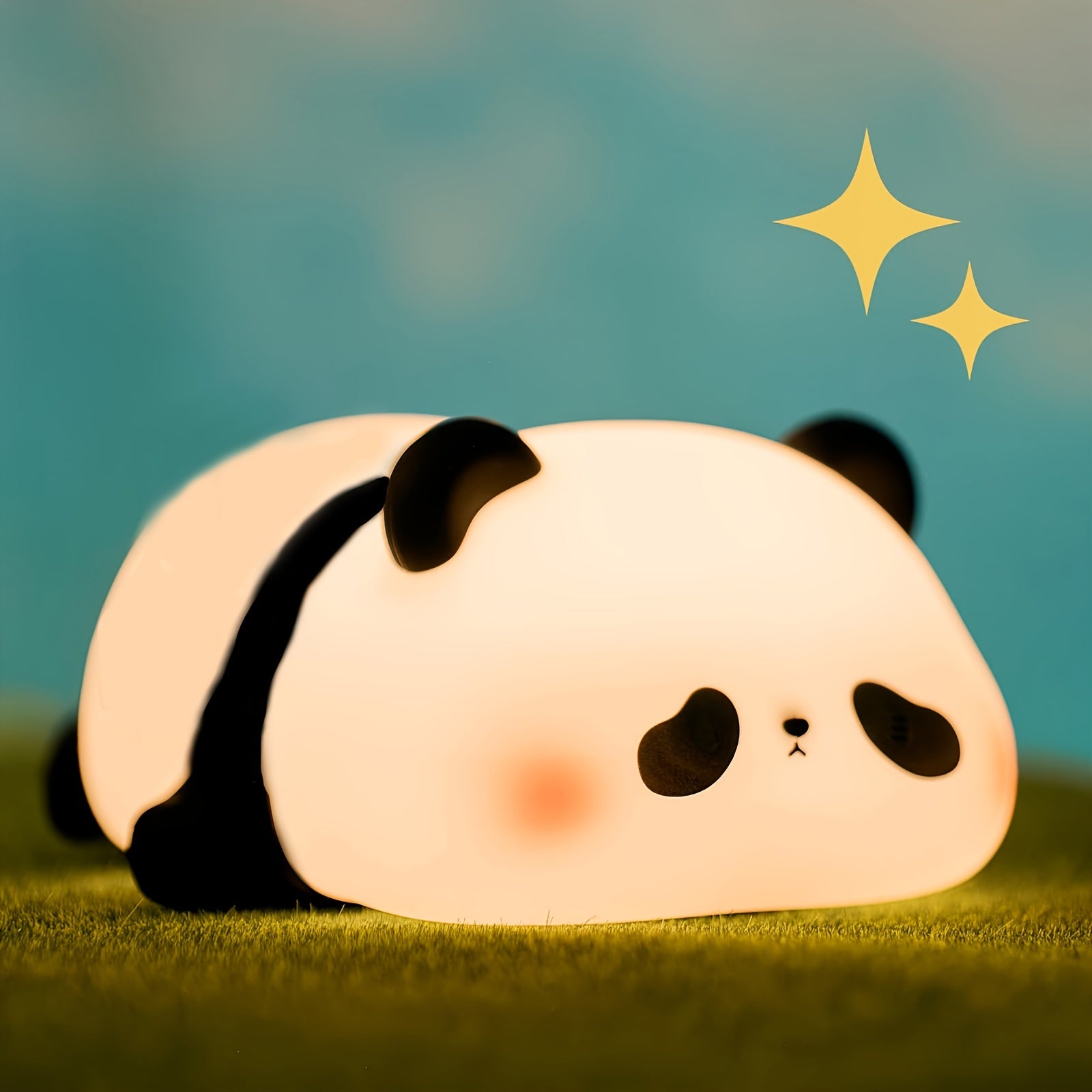 [Cute Panda Light] 1 Cute Panda Light - Soft Light, Three Level Dimming, USB Charging, Room Decoration, Birthday, Christmas, Halloween, Thanksgiving Gifts, YETHKE