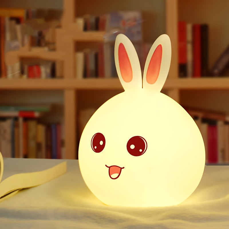 Shenzhi Tech Musical Bunny Night Light, Soft Light for Eyes, Multi-color Adjustable, USB Fast Charging