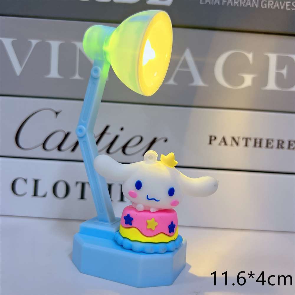 Sanrio for kuromi & Jade Guigou 3D Doll Desk Lamp - Cute Mini Creative Reading Light with Eye Protection, No Electricity Needed, Durable Plastic Fantasy-Themed Decor for Living Room, Halloween & Christmas Gift, Cute Desk Lamp, Playful Design, Quality