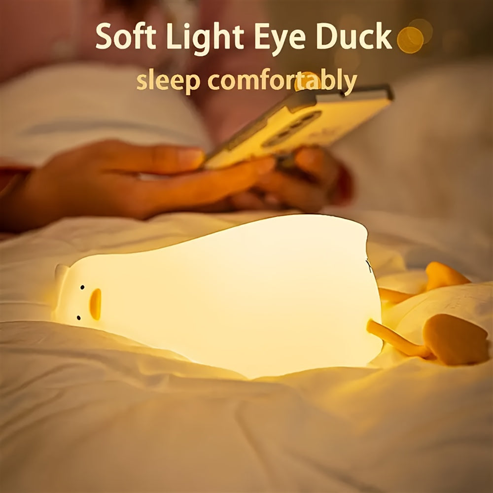 Duck Bedroom cartoon creative silicone pat light bedside light sleep night light