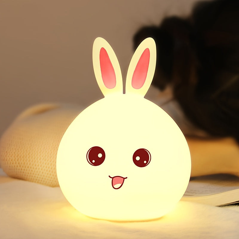 Shenzhi Tech Musical Bunny Night Light, Soft Light for Eyes, Multi-color Adjustable, USB Fast Charging