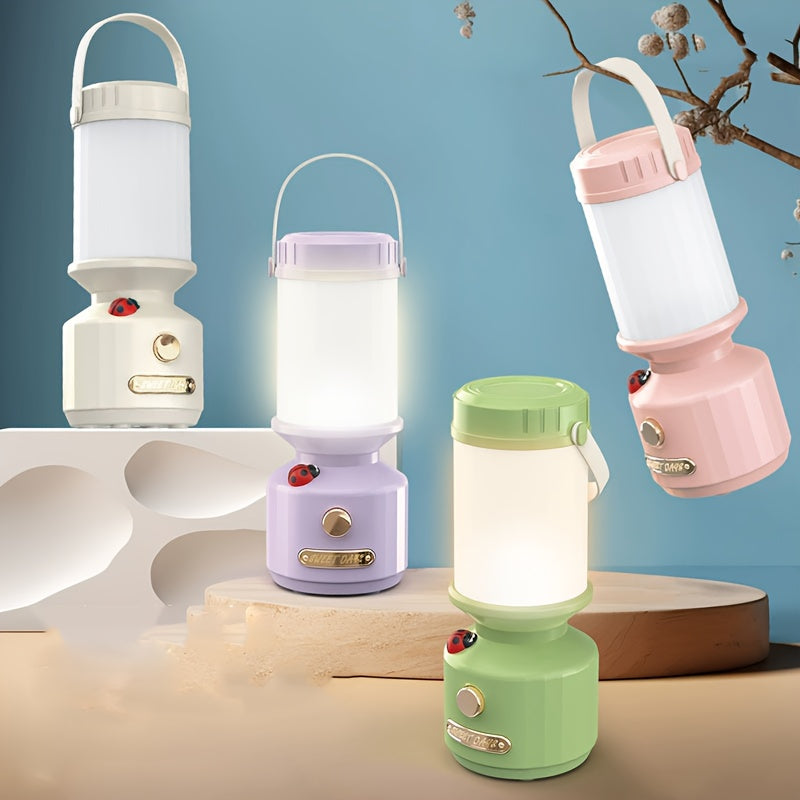 Ladybug Creative Lighting Bedside Reading Lamp, Emergency Light, Portable Charging Sleep LED Night Light, Reading Lamp, Portable Study Lamp For Dormitory